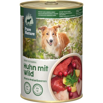Pure Nature Adult zvěřina a kuře s brusinkami 6 x 400 g
