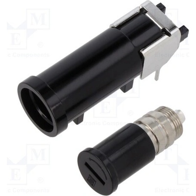 SCHURTER 0031.2510 Zásuvka; THT; -40÷85°C; 16A; termoplast; UL94V-0; černá; 10mΩ; FUP