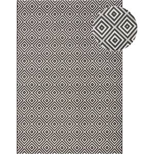 Hanse Home Черно-бял килим за открито , 140 x 200 cm Karo - NORTHRUGS (102470-140x200)
