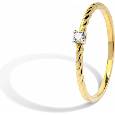 Blink-Blink Zásnubný prsteň zo žltého zlata s diamantom 1328ZDG