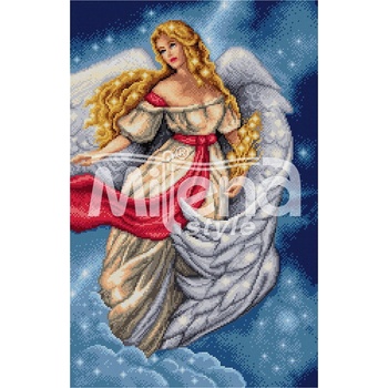 Milena Style Звезден ангел - гоблен със схема конци dmc 1: 1