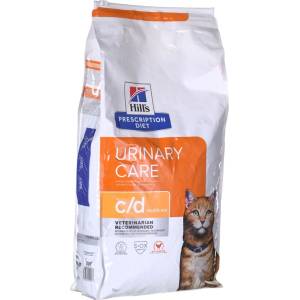 Hill's HILL'S PRESCRIPTION DIET Feline c/d Urinary Care Multicare Суха храна за котки, за уринарен тракт, с пилешко, 8 kg