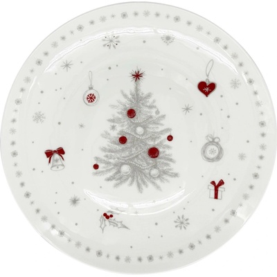 by inspire Vánoční mělký talíř Luna Koleda 28 cm