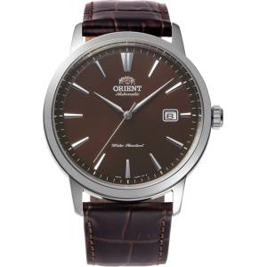 Orient Мъжки Автоматичен Часовник Orient RA-AC0F17Y с Кафяв Циферблат и Кафява Кожена Каишка Часовници