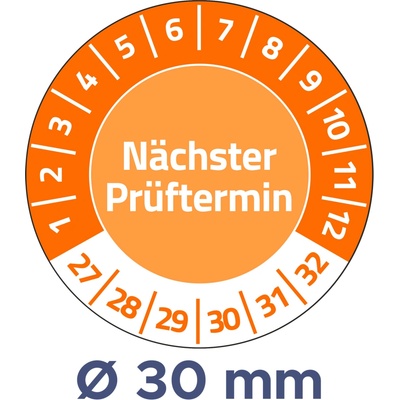 Avery Zweckform 6988-2027 Revizní štítky 30 mm 80 ks oranžové