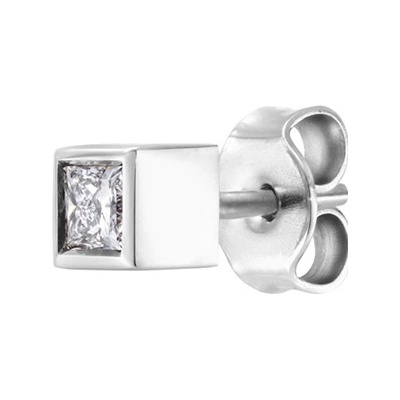 Tiami náušnice s diamantem The Cube small bílé zlato ETCW24111