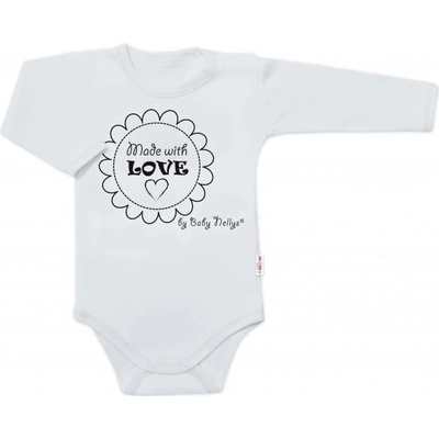 Body dlouhý rukáv Made with love Baby Nellys šedé