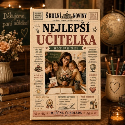 Mediabox Dárková mléčná 100 g 21x13,5 cm - Nejlepší učitelka