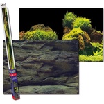 AQUANOVA Фон за аквариум ROCK/PLANTS S - 60 x 30 см
