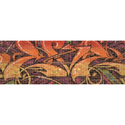 Preinterier FT0404 Fototapeta na stenu Grafity na tehlovej stene vlies 620cm x 219cm