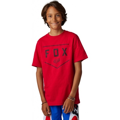 Fox Youth dětské triko Shield Ss Tee Flame red