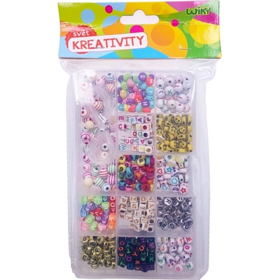 Korálky set 90g Kvádr, Wiky, W019366