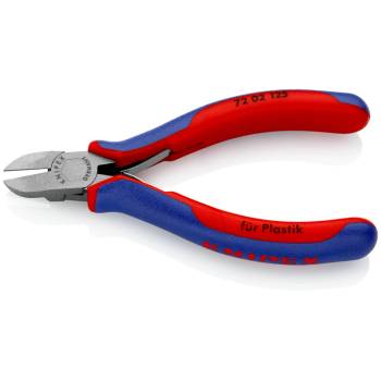 KNIPEX Клещи диагонални резачки за пластмаса, синьо-червена (k7202125)