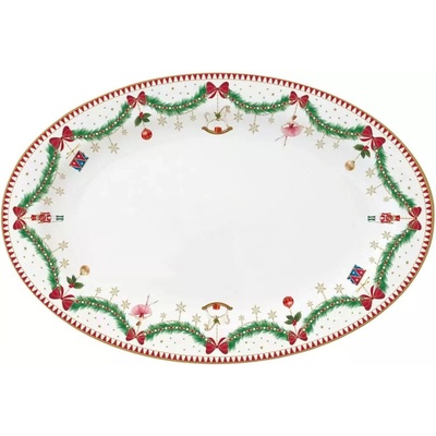 Easy Life Porcelánový servírovací talíř Magie De Noel Kouzlo Vánoc 35 x 23.5 cm