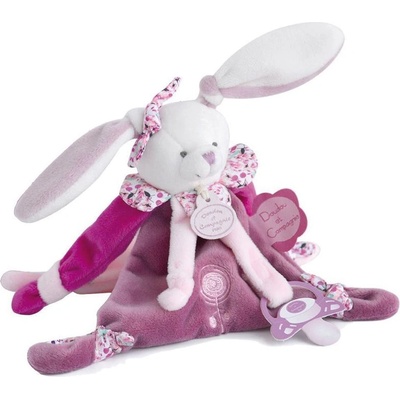 Doudou Gift Set Bunny with Soother Clip плюшена играчка с клипс
