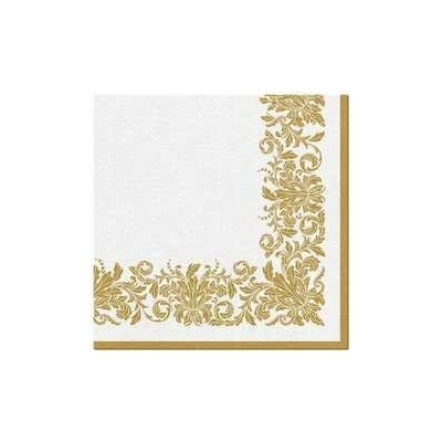 PAW AIRLAID Obrúsky 40x40 cm Golden Ornament 50 ks