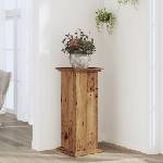 vidaXL Поставка за растения, старо дърво, 33x33x80 см, инженерно дърво (852976)
