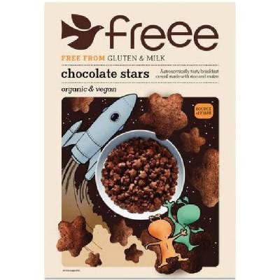 Био зърнена закуска Doves Farm - Шоколадови звездички, 300 g (BB110032)