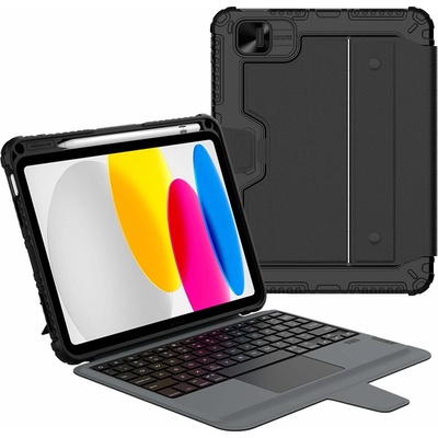 Nillkin Bumper Combo Keyboard Protective Case - удароустойчив кейс, с отделяща клавиатура и поставка за iPad 10 (2022), iPad 11 (2025) (черен)