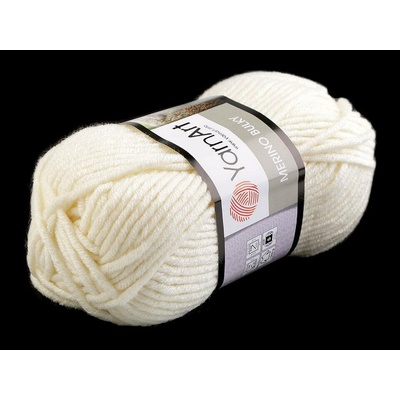 Pletací příze Merino bulky 100 g Varianta: 2 (502) krémová světlá, Balení: 1 ks 42110/79188/190314
