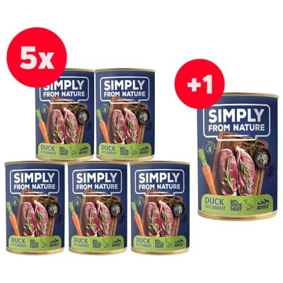 Simply From Nature kačica s mrkvou 6 x 400 g