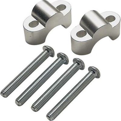 Sada na zvýšení řídítek + 10 mm (průměr 28 mm) vč. šroubů, RTECH (stříbrná)