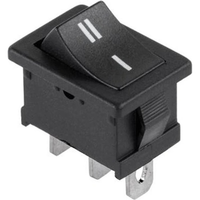 Vypínač kolébkový 250V/3A I-II černý MRS-102