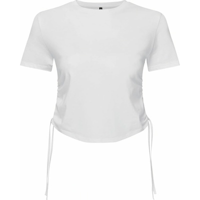 TriDri® Dámsky riasený crop top Biela