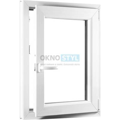 OKNOSTYL.cz jednokřídlé plastové okno otvíravo-sklopné pravé REHAU 5000 x 8000 mm Bílá