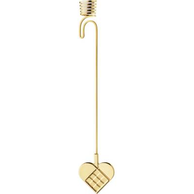 Georg Jensen Pozlacený závěsný svícen na stromeček Heart 2025, zlatá barva, kov