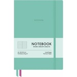 Shkolyaryk Publishing House Genius A5 96 Sheets Hardcover Faux Leather Cover Turquoise Lined Notebook (A5-7127L)