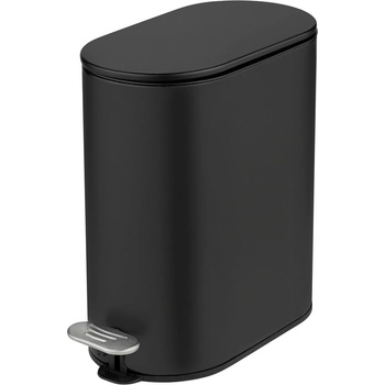 WENKO Матово черно стоманено кошче за боклук с педал 5 l Collungo - Wenko (26301100)