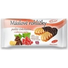 Klasa Máslové rohlíčky s rybízovou náplní polité čokoládou 150 g