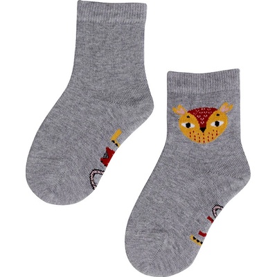 Wola dívčí vzorované ponožky OWL šedé