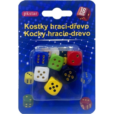 PKstar Hrací kostky 1,6 cm 6 ks 594982