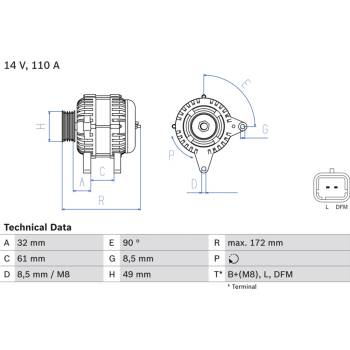 Alternátor BOSCH 0 986 080 330