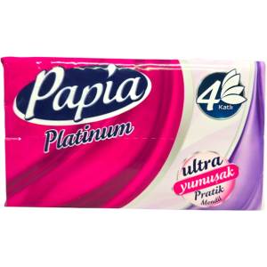  Papia салфетки за лице, 4 пласта, 125 броя