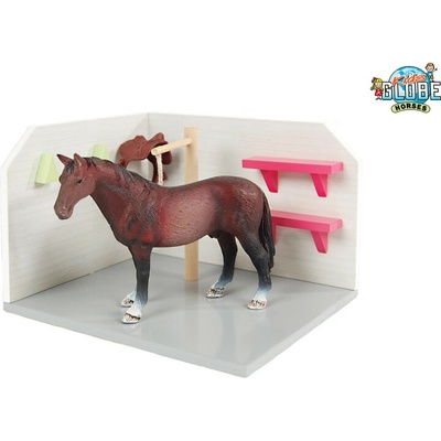 Kids Globe Box na umývanie koní bielo-ružový 1:24