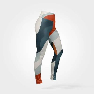 Takoy Střihový panel na legíny Slim fit, vzor abstrakt 8, plavkovina-NS-16064