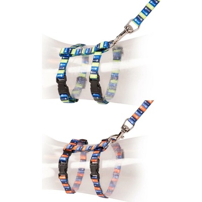 Duvo+ Postroj pre mačiatka v rybičke 15-25 cm / 8 mm-125 cm