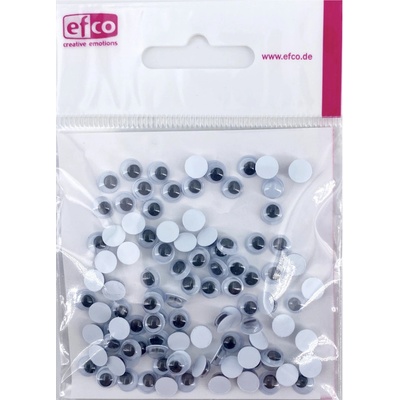 EFCO Dekorační pohyblivé oči kulaté 6mm (100ks)
