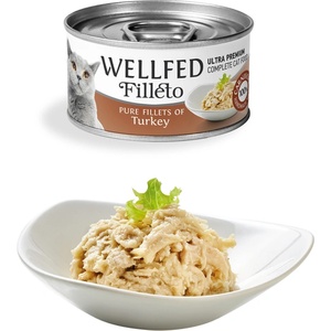 WELLFED Гурме за котки Wellfed Filleto Pure Turkey, 70 гр