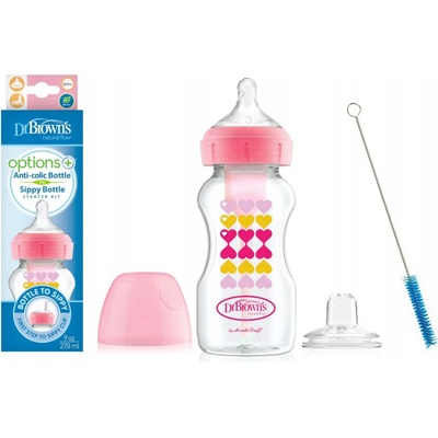 Dr. Brown´s širokohrdlá Options 270 ml ružová