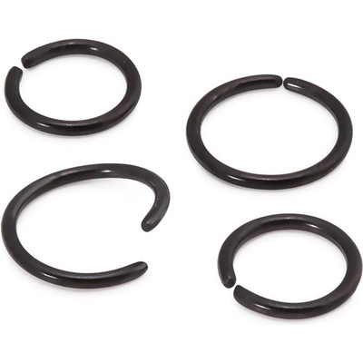 Atreya Černý rozevírací kroužek Niobium černá 1,2 mm průměr 8 mm – Zboží Dáma