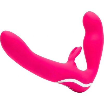 Happyrabbit strapless vibrátor pro páry silikon růžový