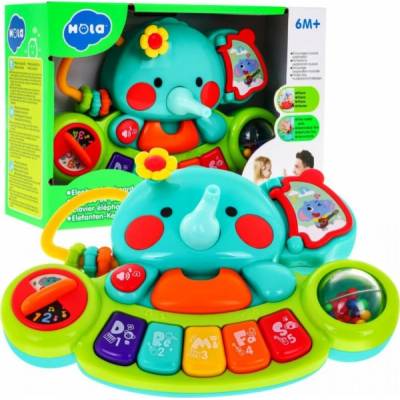 Huile Toys pianko pro nejmenší se světlem a zvukem Sloník