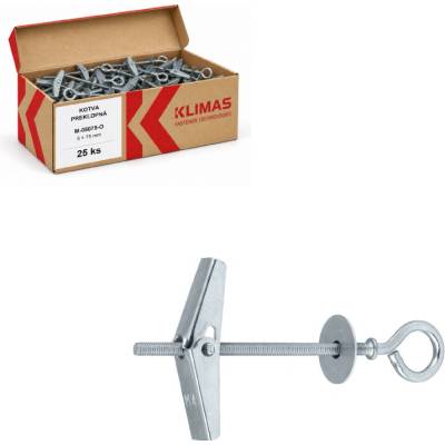 Klimas Wkret-Met 5x75mm - 25 ks - Kotva pružinová preklápacia s okom, M