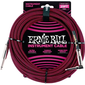 Ernie Ball P06062 Black/Red 7, 5 m Директен - Ъглов Инструментален кабел (P06062)