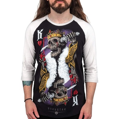 WORNSTAR Мъжка тениска с 3/4 ръкав WORNSTAR - Suicide King - WSRTM-SKG