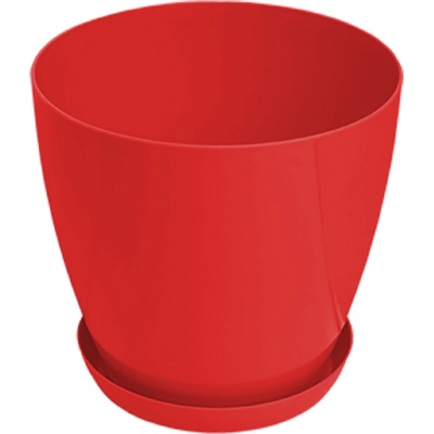 Gardino Květináč LUX 22 cm s podmiskou červený
